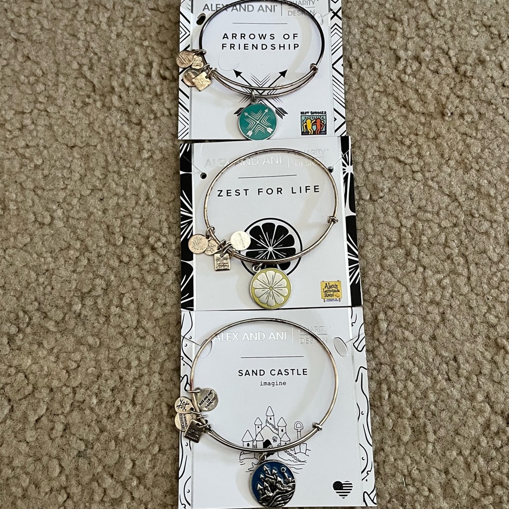 Alex And Ani Bundle Lot Of 3 Bangle Bracelets - image 2